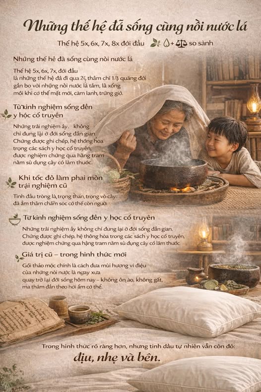 NHỮNG THẾ HỆ ĐÃ SỐNG CÙNG NỒI NƯỚC LÁ 